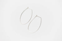 Azmera Hammered Loop Earrings in Sterling Silver