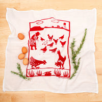 Flour Sack Dish Towel - Free Range