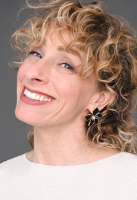 Bloom Earrings in Midnight Black