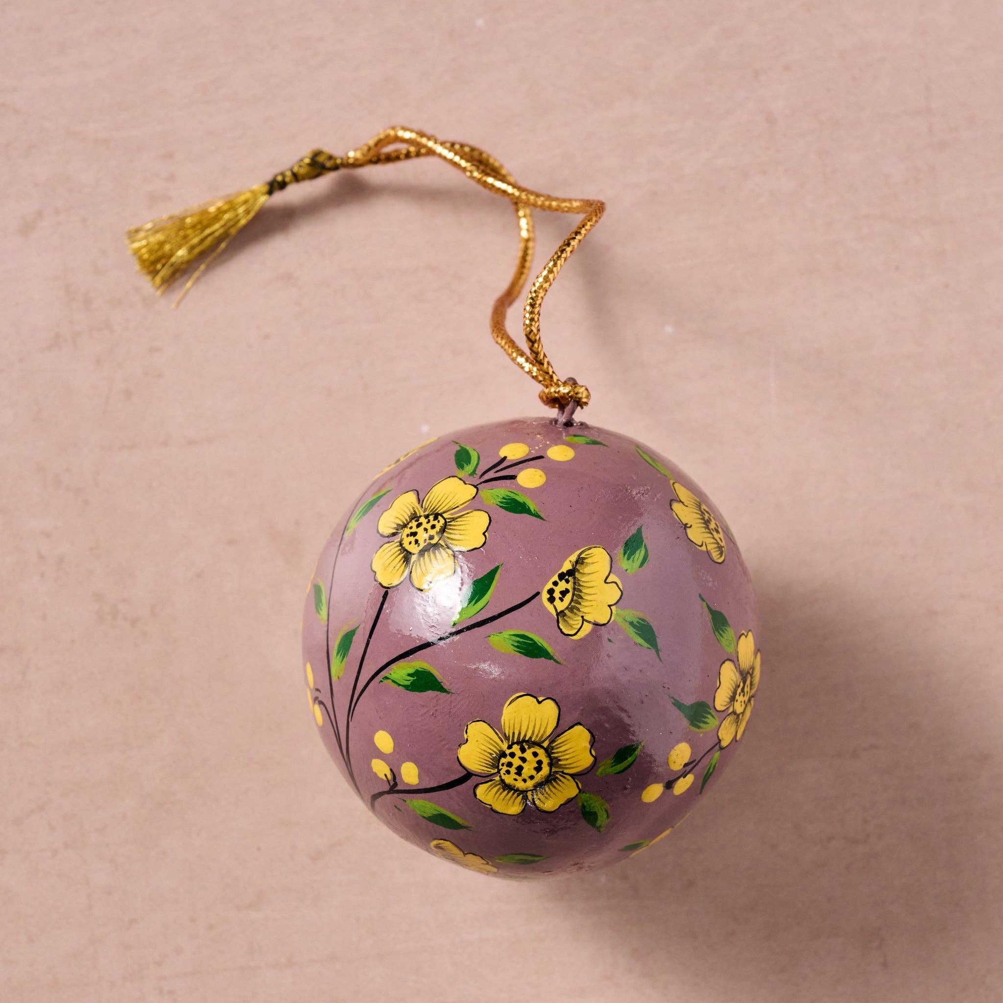 Garam Paper Mache Ball Ornament