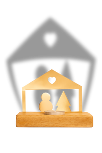Tealight Shadow Caster | House with Candle Holder