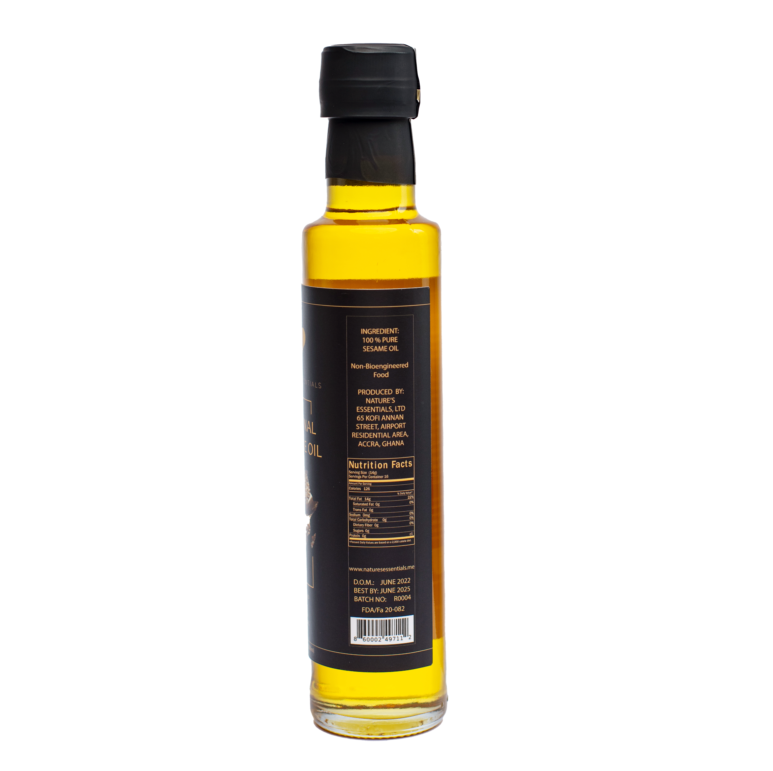 100% Pure Sesame Oil - Cold pressed