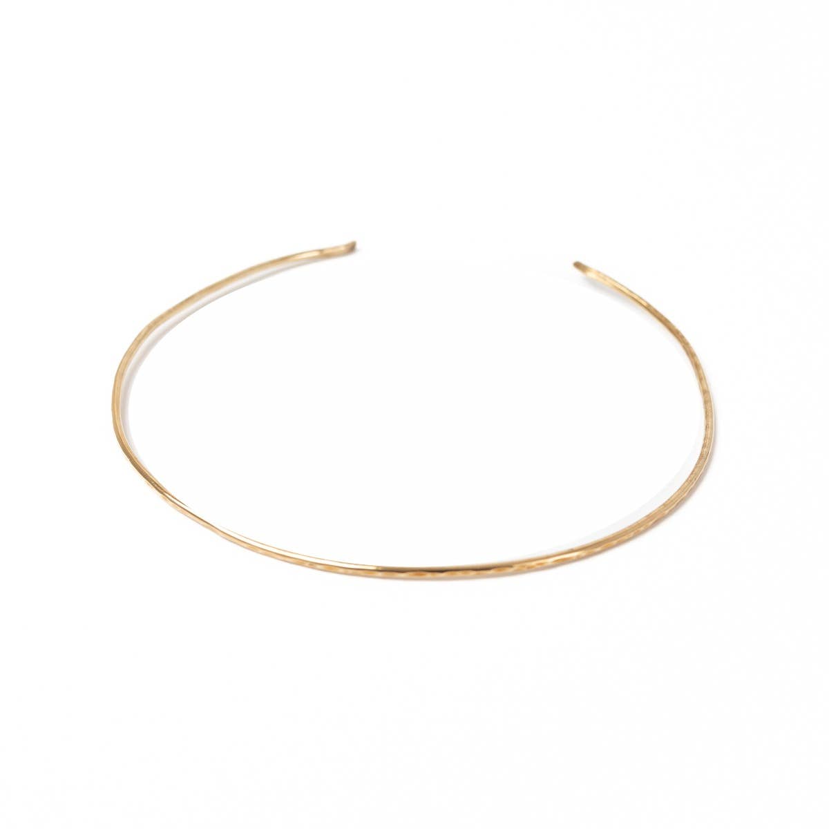 Lana Minimalist Hammered Brass Collar