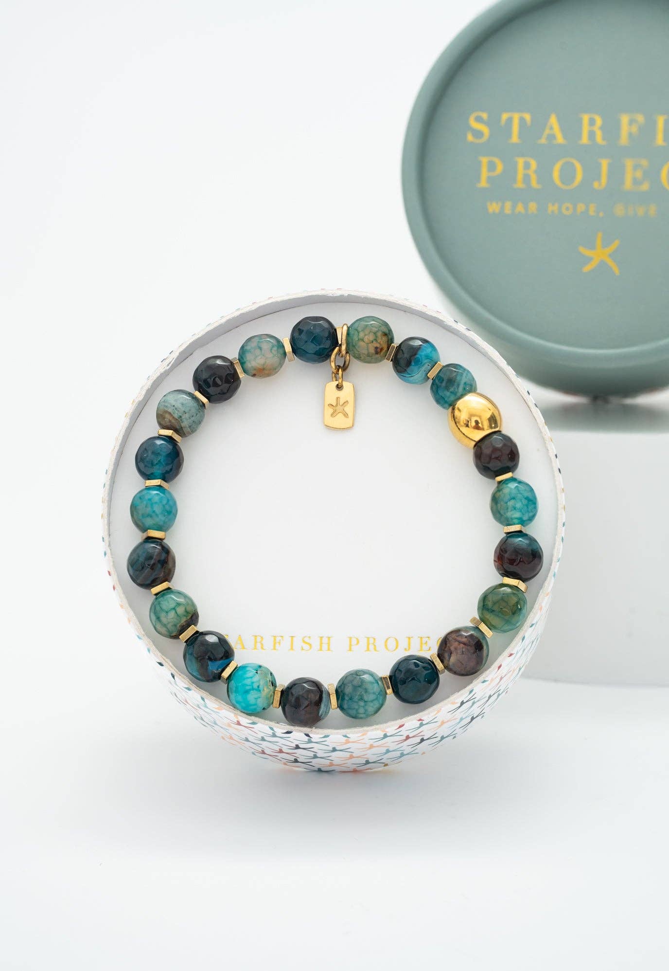 Ewa Beaded Green Agate Bracelet