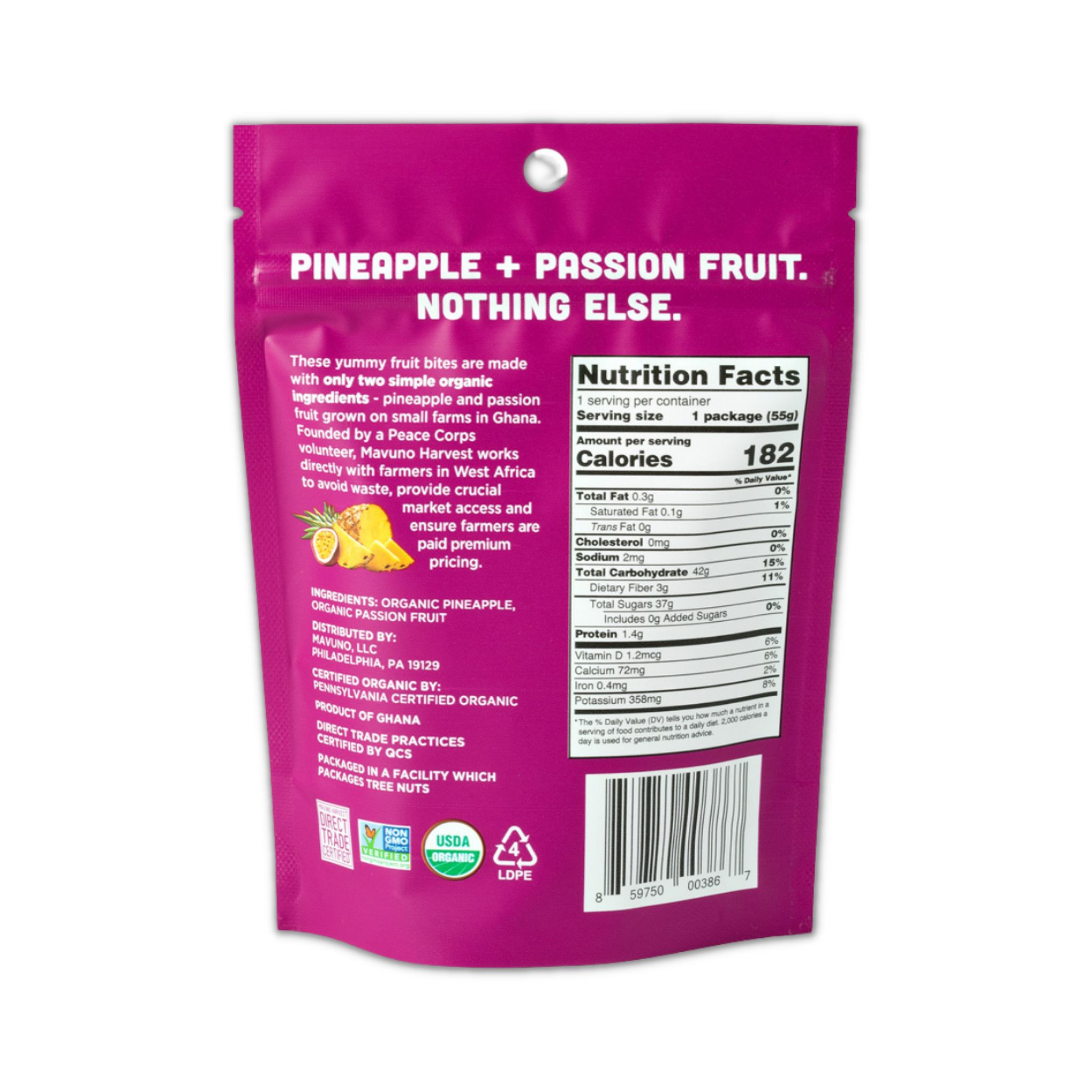 Organic Pineapple + Passionfruit Fruit Bites