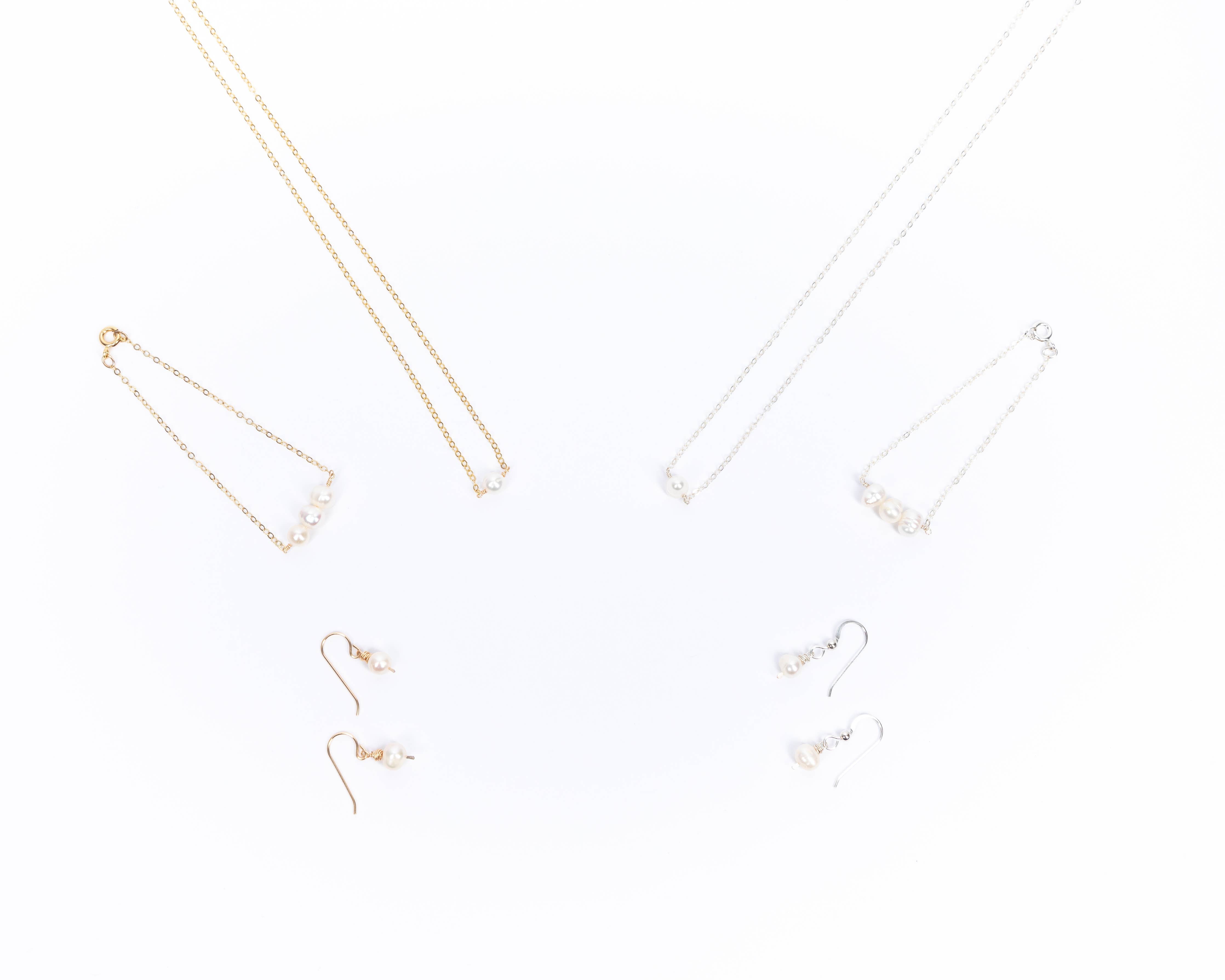 Leeda Pearl Earrings in 14k Gold Filled