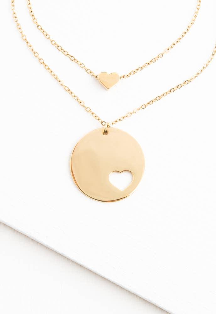 Forever In My Heart Necklace Set in Gold - Ethical Trade Co