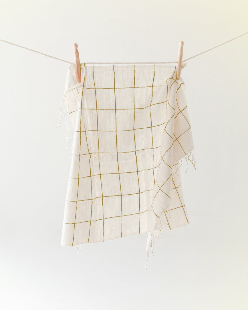 Windowpane Plaid Hand Towel