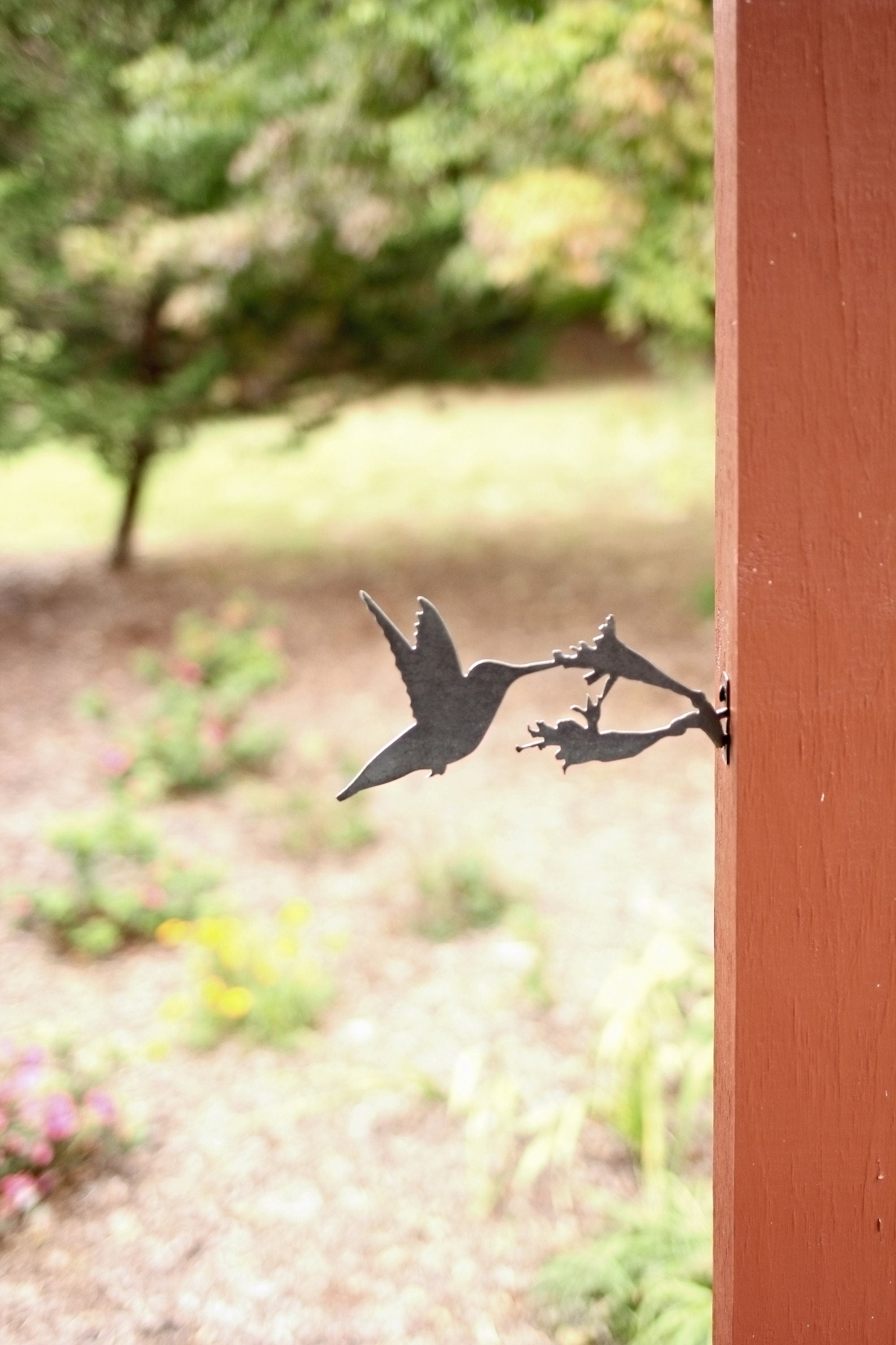 Metal Bird Statue - Hummingbird