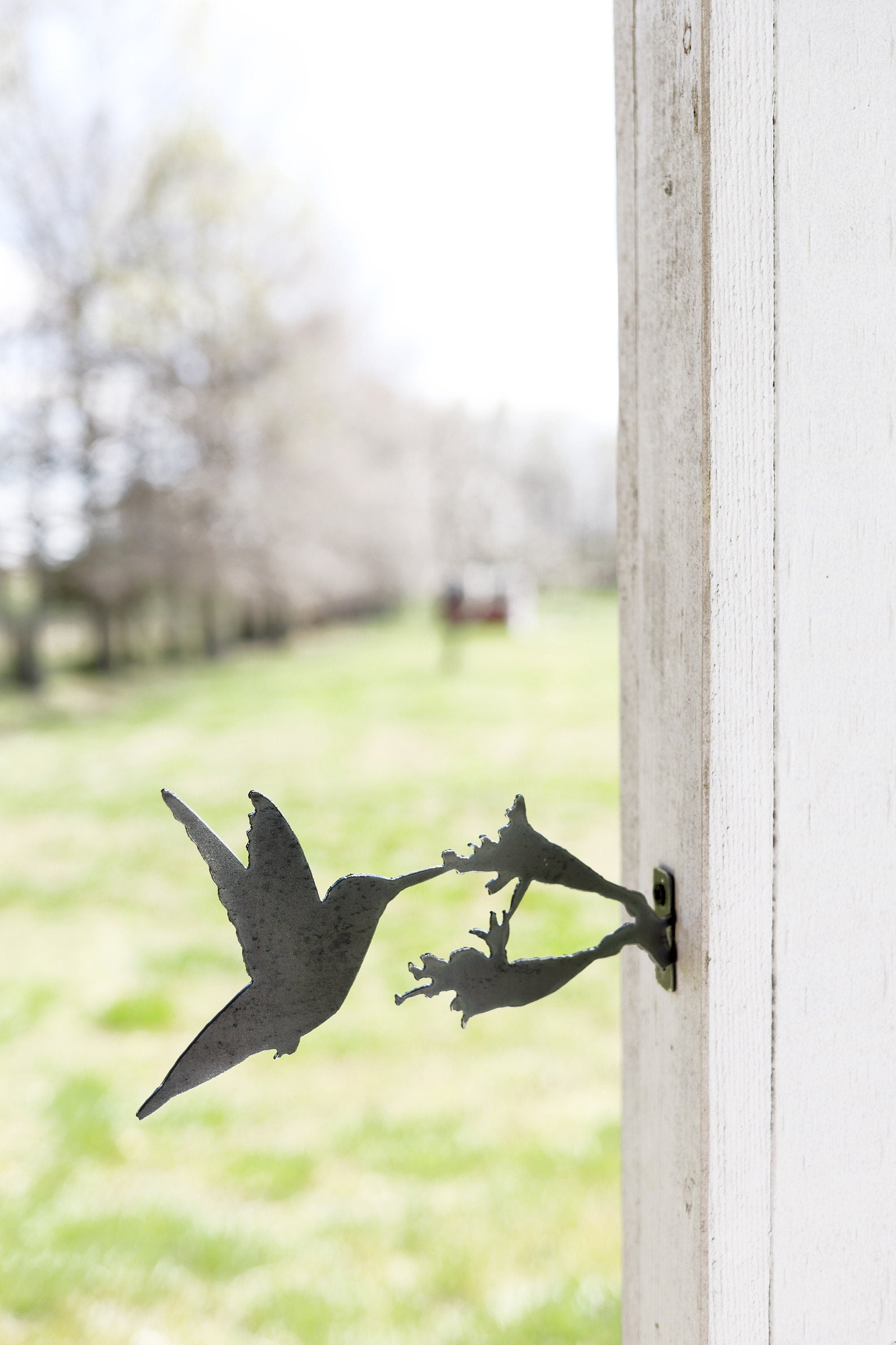 Metal Bird Statue - Hummingbird