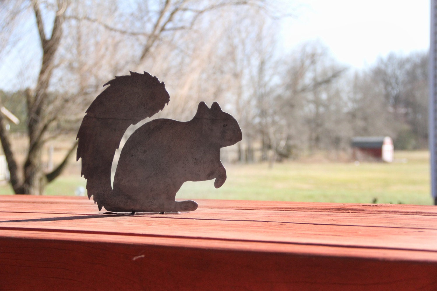 Metal Squirrel Statue