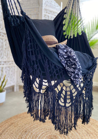 Black Boho Black Hammock Chair | NINA