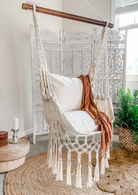 Junior White Macrame Hammock Swing Chair | SERENA Jr.