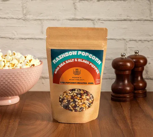 Rainbow Popcorn with Salt and Pepper