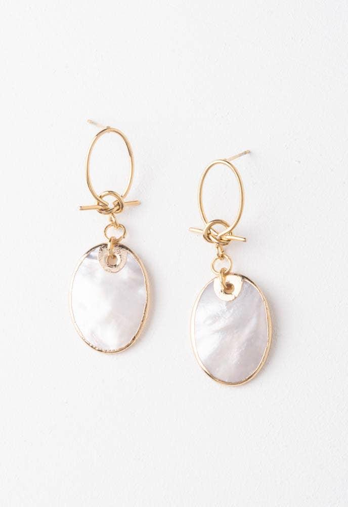 Iridescent Cloud Mother of Pearl Earrings - Ethical Trade Co