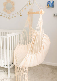 Junior White Macrame Hammock Swing Chair | SERENA Jr.