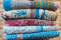 Kantha Throw Blanket Quilt - Ethical Trade Co