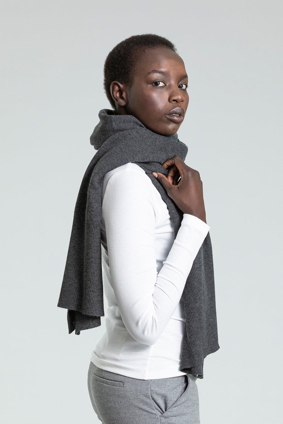 Merino Edge Rib Scarf - Ethical Trade Co