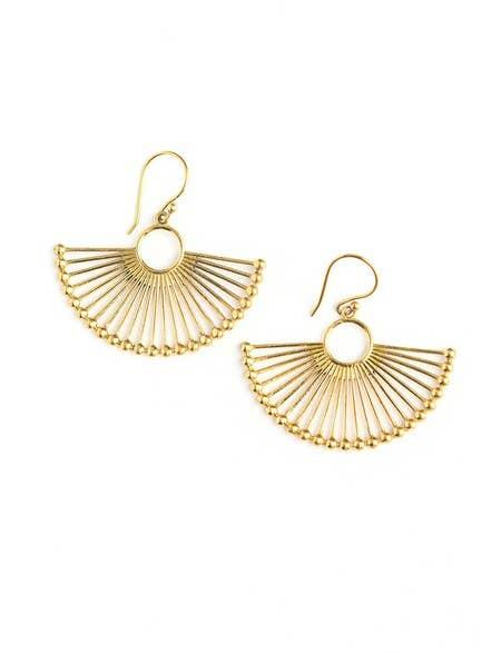 Palm Leaf Fan Earrings - Ethical Trade Co
