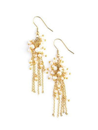 Pearl Cluster Dangle Earrings - Ethical Trade Co