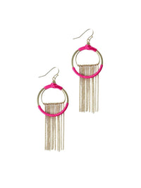 Silk Wrapped Fringe Earrings - Ethical Trade Co