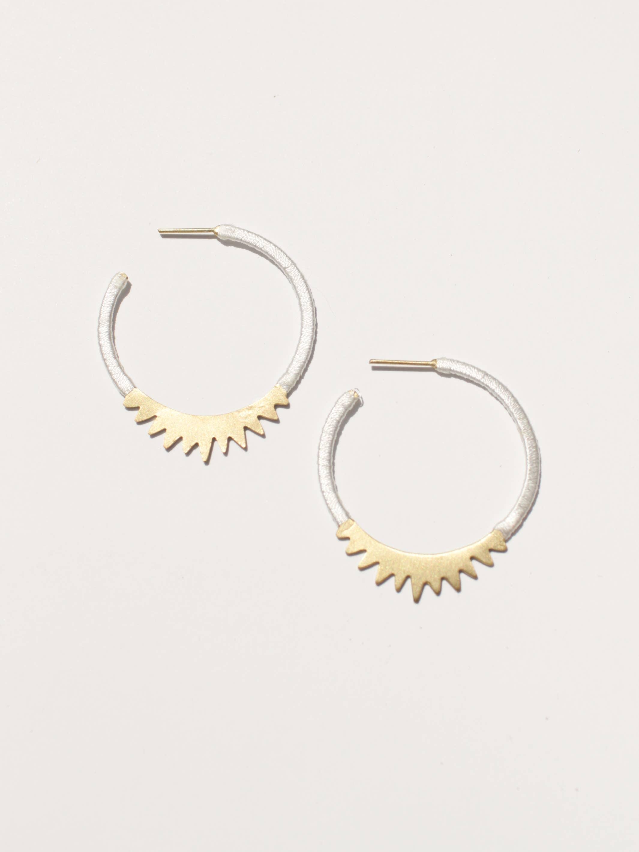 Spiked Brass Hoops - Ethical Trade Co