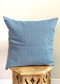 Striped Blue Jeans Denim Throw Pillow | STRIPED DENIM