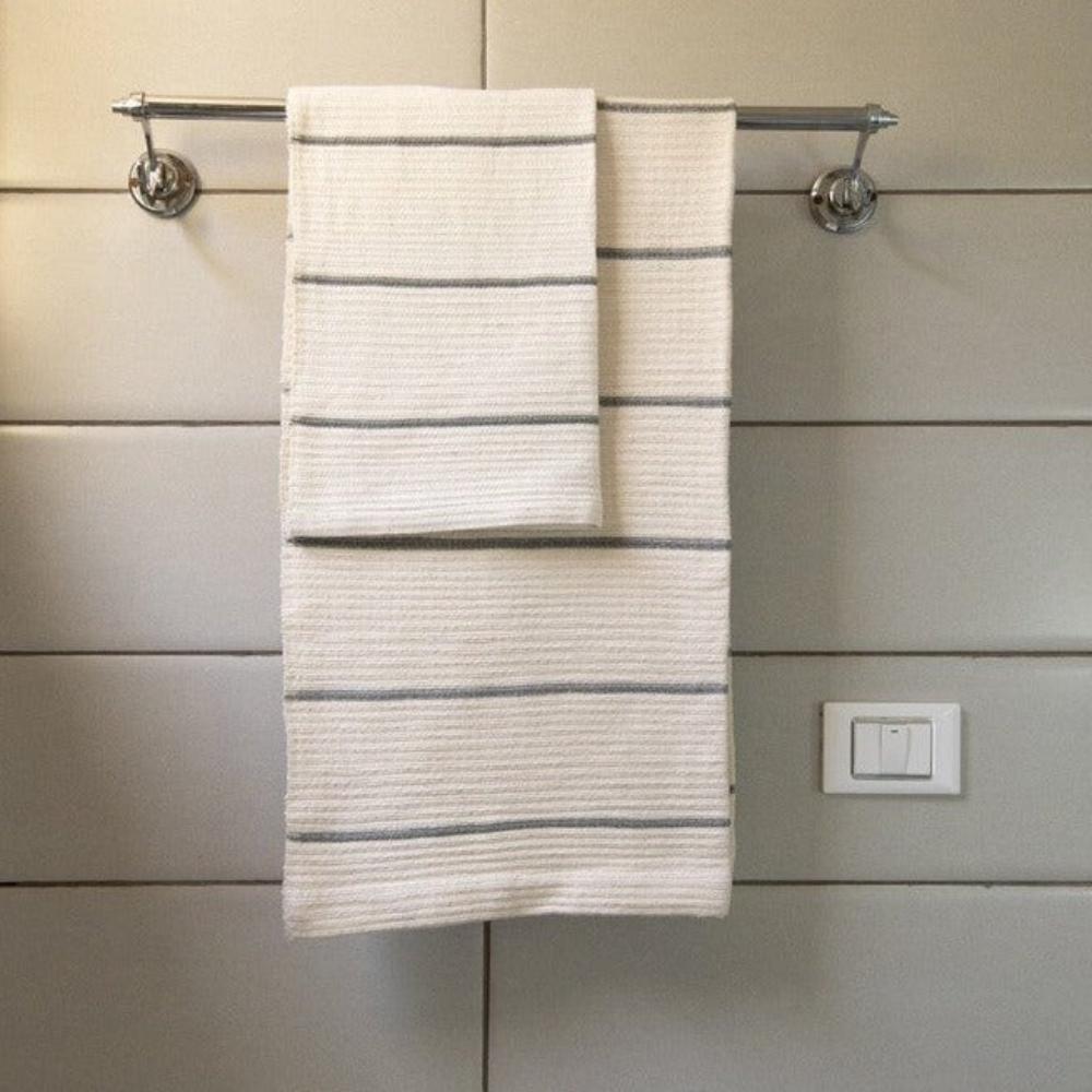 Wari Handwoven Ethiopian Cotton Waffle Bath Towel