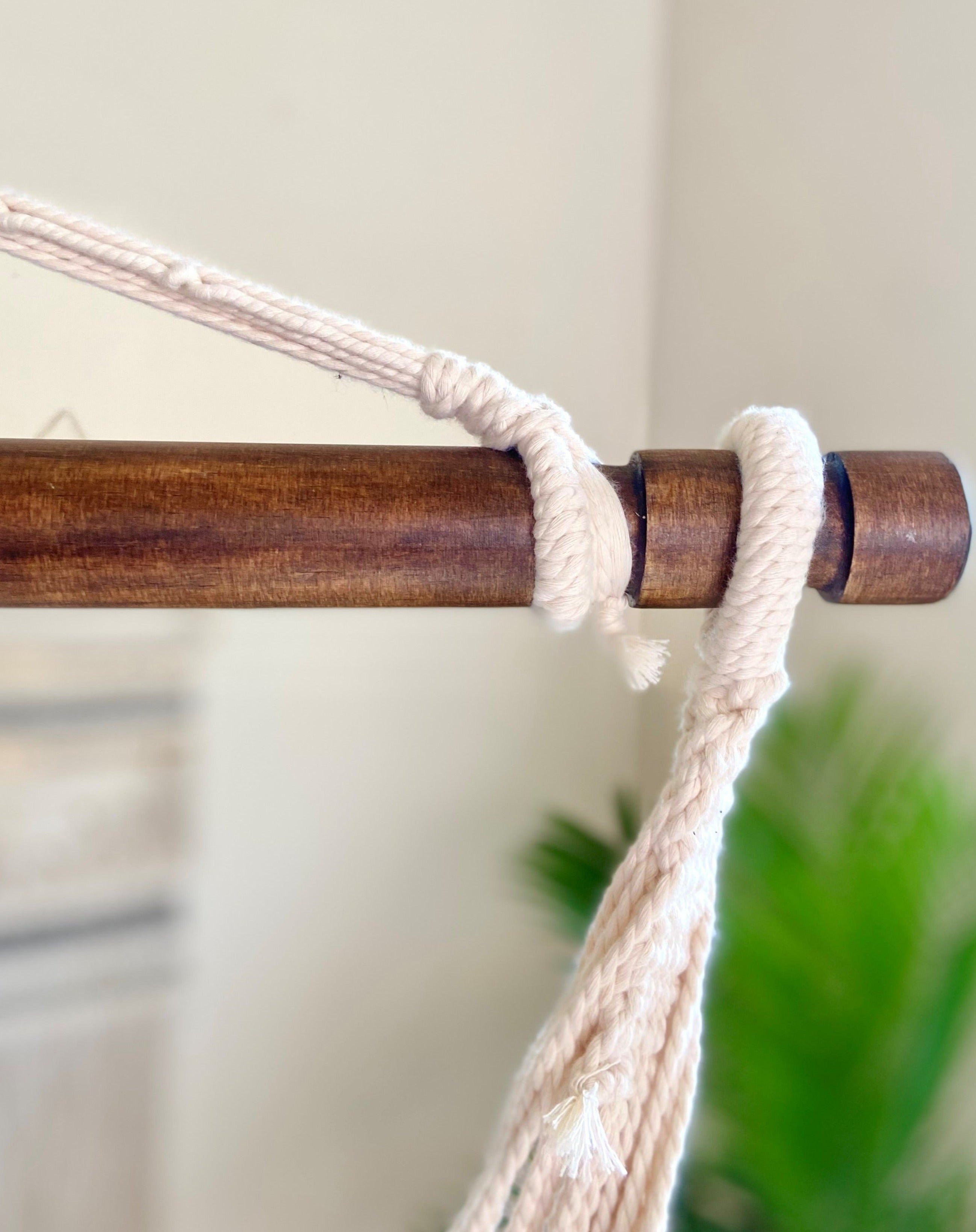 Boho Hanging Hammock Chair Swing with Tassels | LILY PURPLE