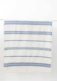 Aden Fabric Yardage - Natural with Blue