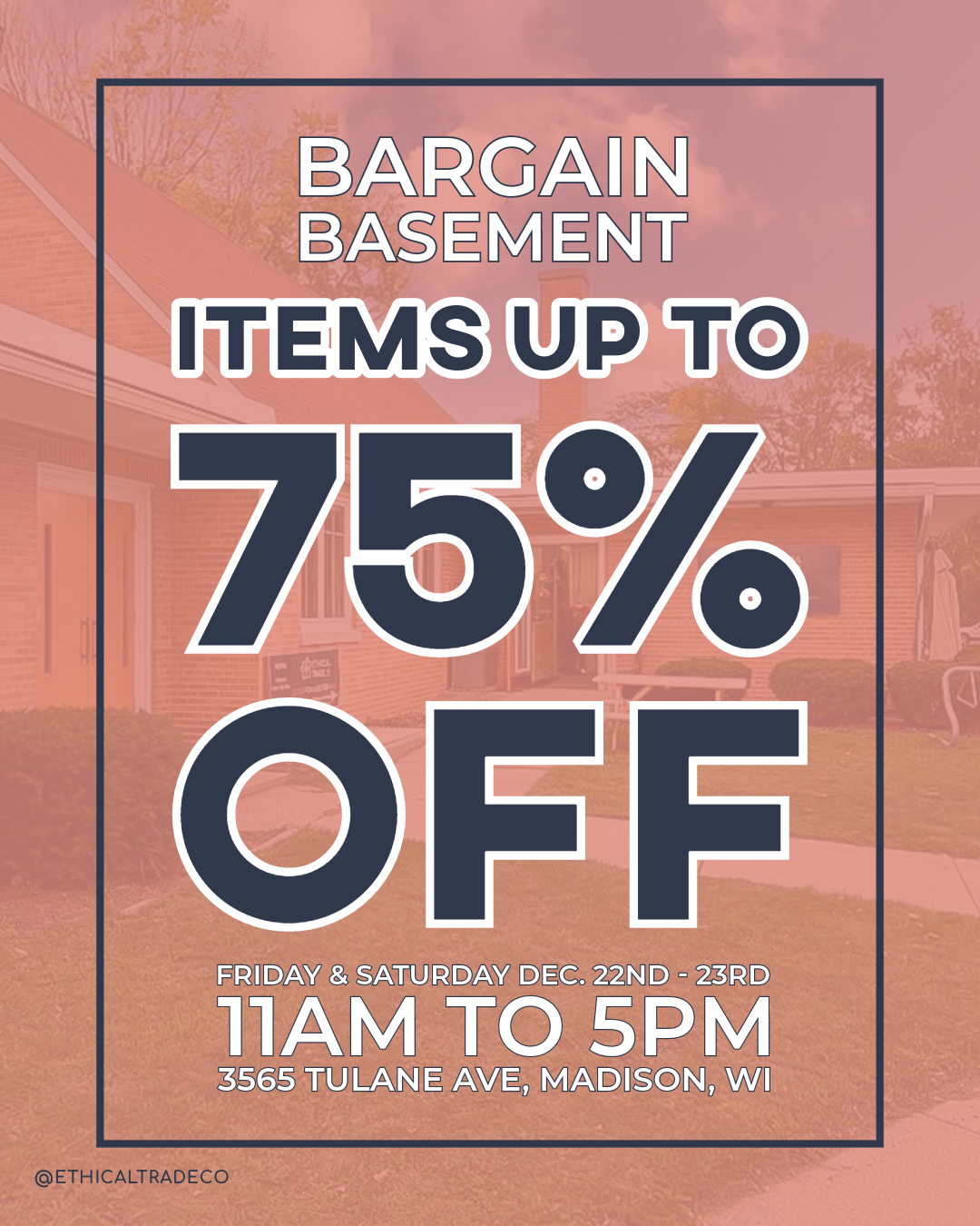 Ethical Trade Co's Annual Bargain Basement