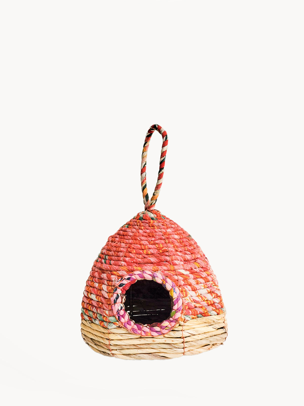 Korissa Handwoven Seagrass & Sari Bird Nester Birdhouse - Thumbnail 2