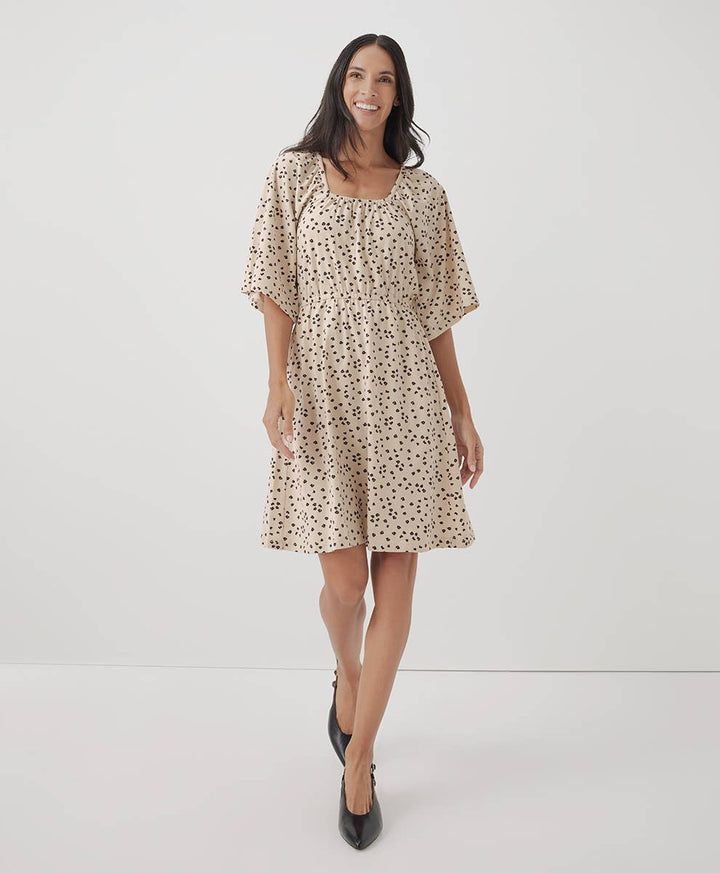 Luxe Jersey Flutter Sleeve Dress