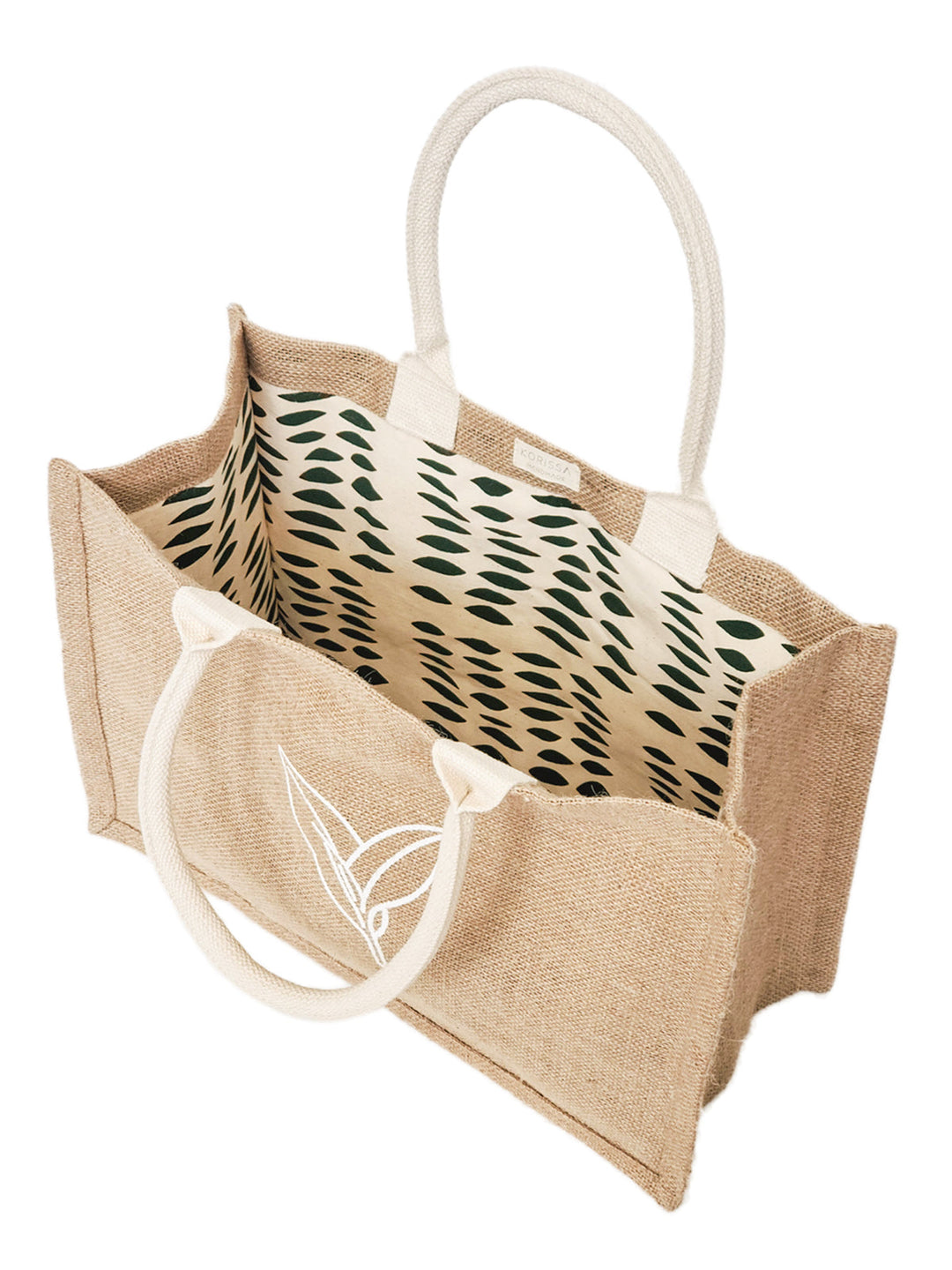 Jute Canvas Shopping Bag - Nature