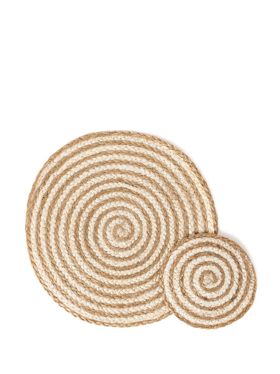 Kata Spiral Coaster Trivet - Natural (Set of 4)