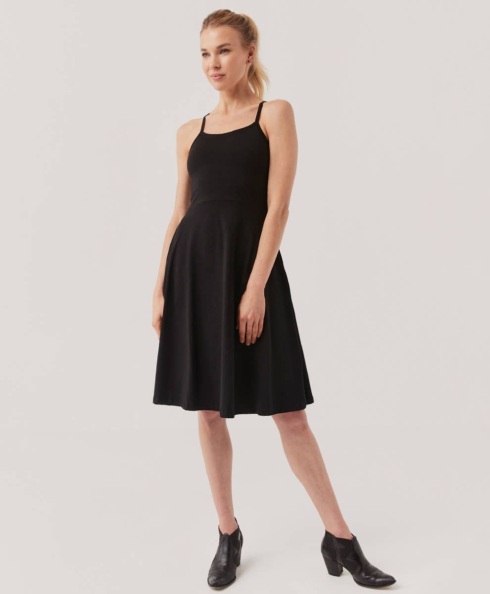 Women's Fit & Flare Shorty Midi Dress