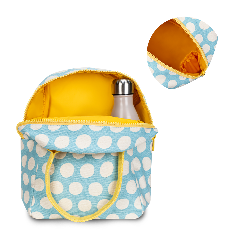 Zipper Lunch Bag - Dot Blue