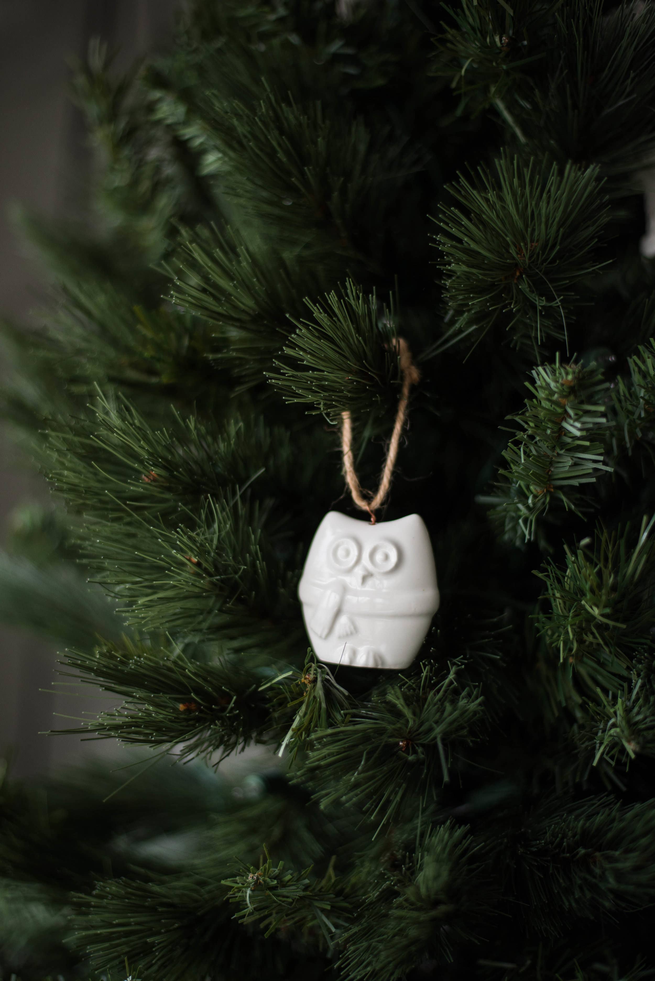 Handmade Porcelain Christmas Ornaments: Train Car