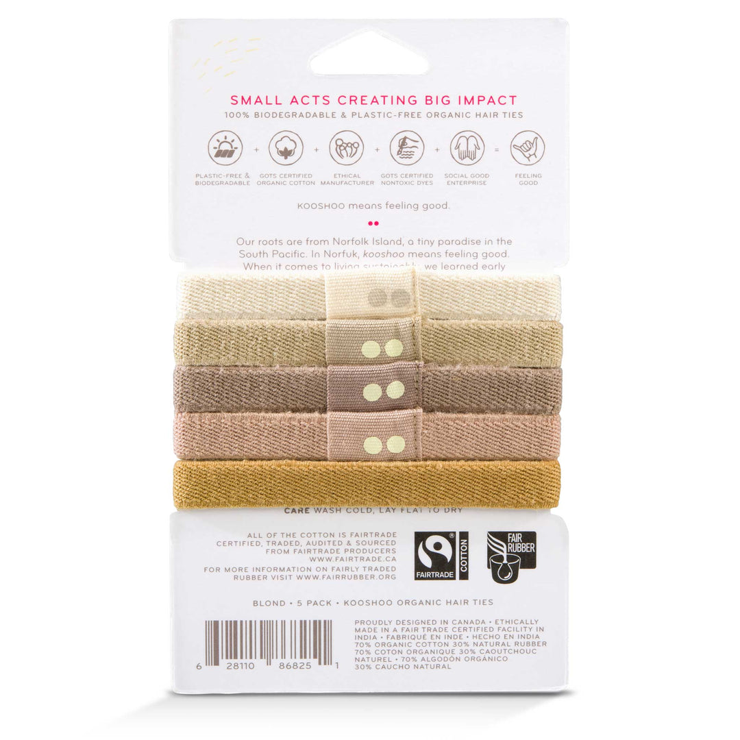 Plastic-free Flat Hair Ties - Blond