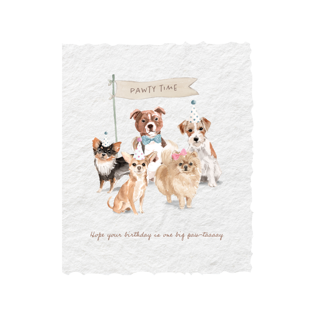 Folded Card | Birthday Paw-tay Dogs