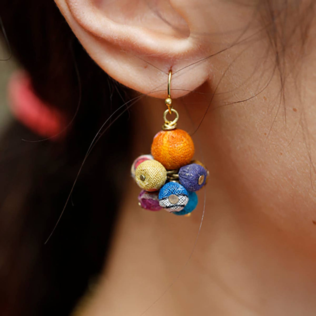 Kantha Drop Earrings