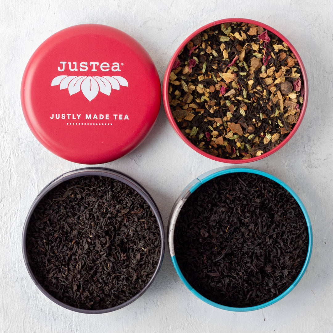 Black Tea Trio Tin & Spoon - Organic, Fair-Trade Tea Gift