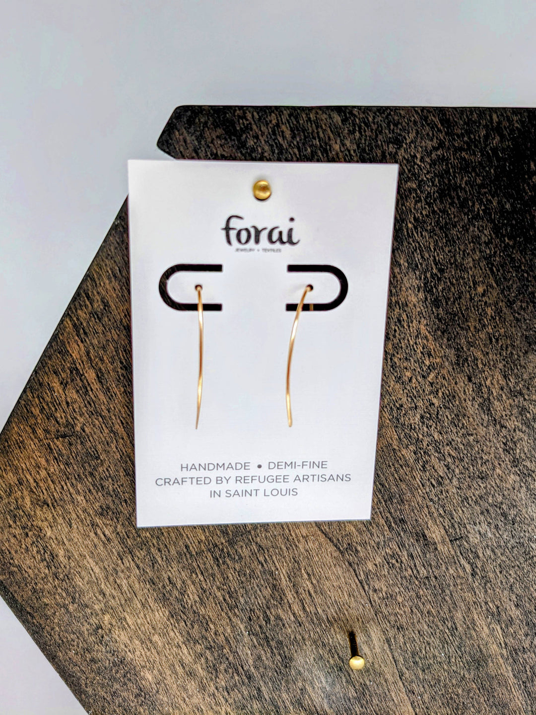 Qasioun Minimalist Mini-Threader Earrings in 14k Gold Fill