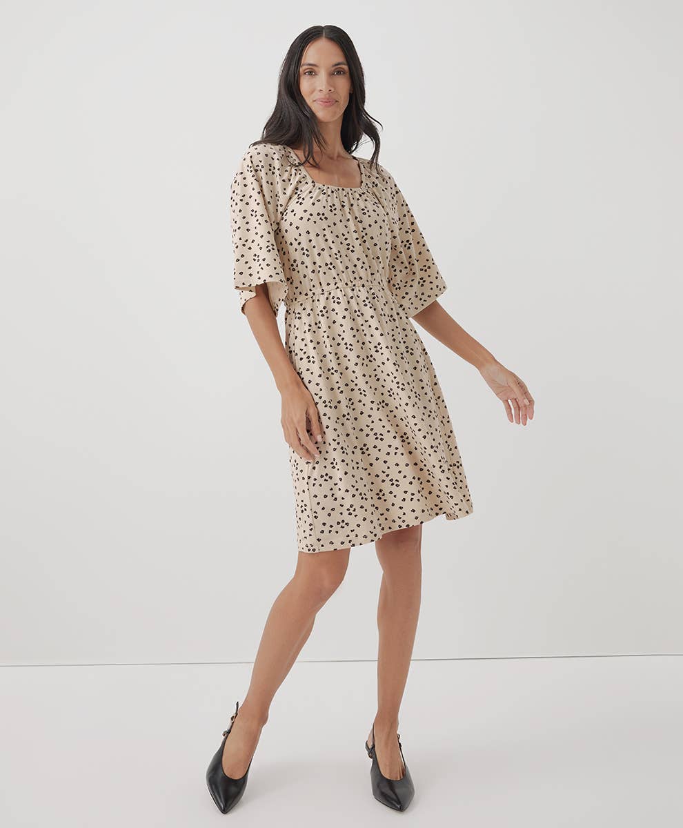 Luxe Jersey Flutter Sleeve Dress