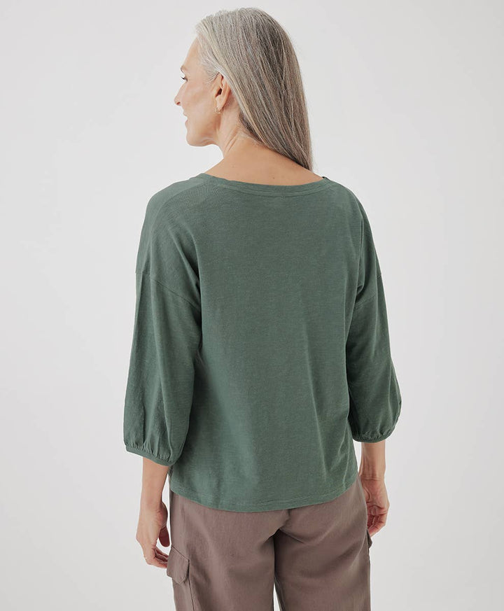 Featherweight Slub Peasant Top