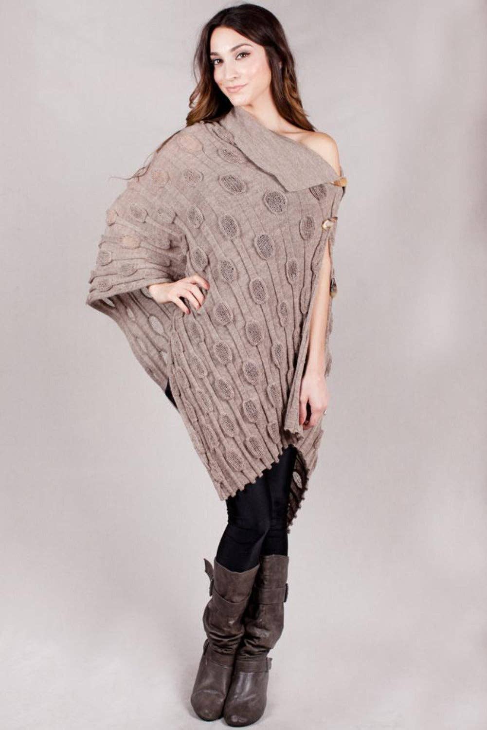 Baby Alpaca Shawl - Globo - Café/Cream