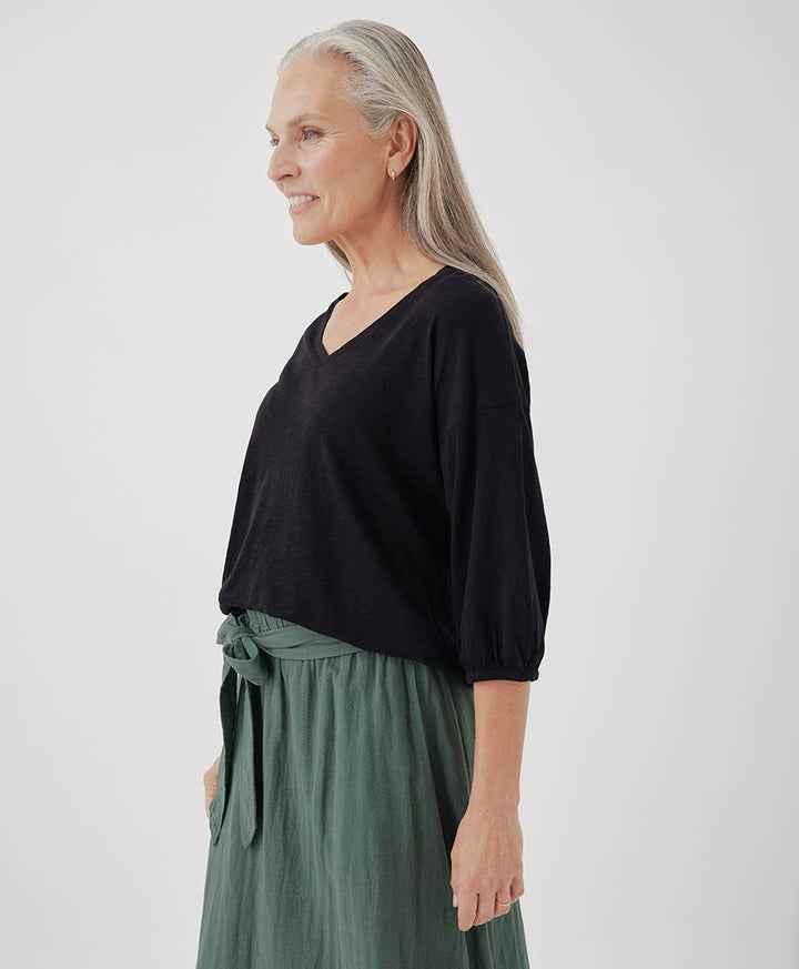 Featherweight Slub Peasant Top