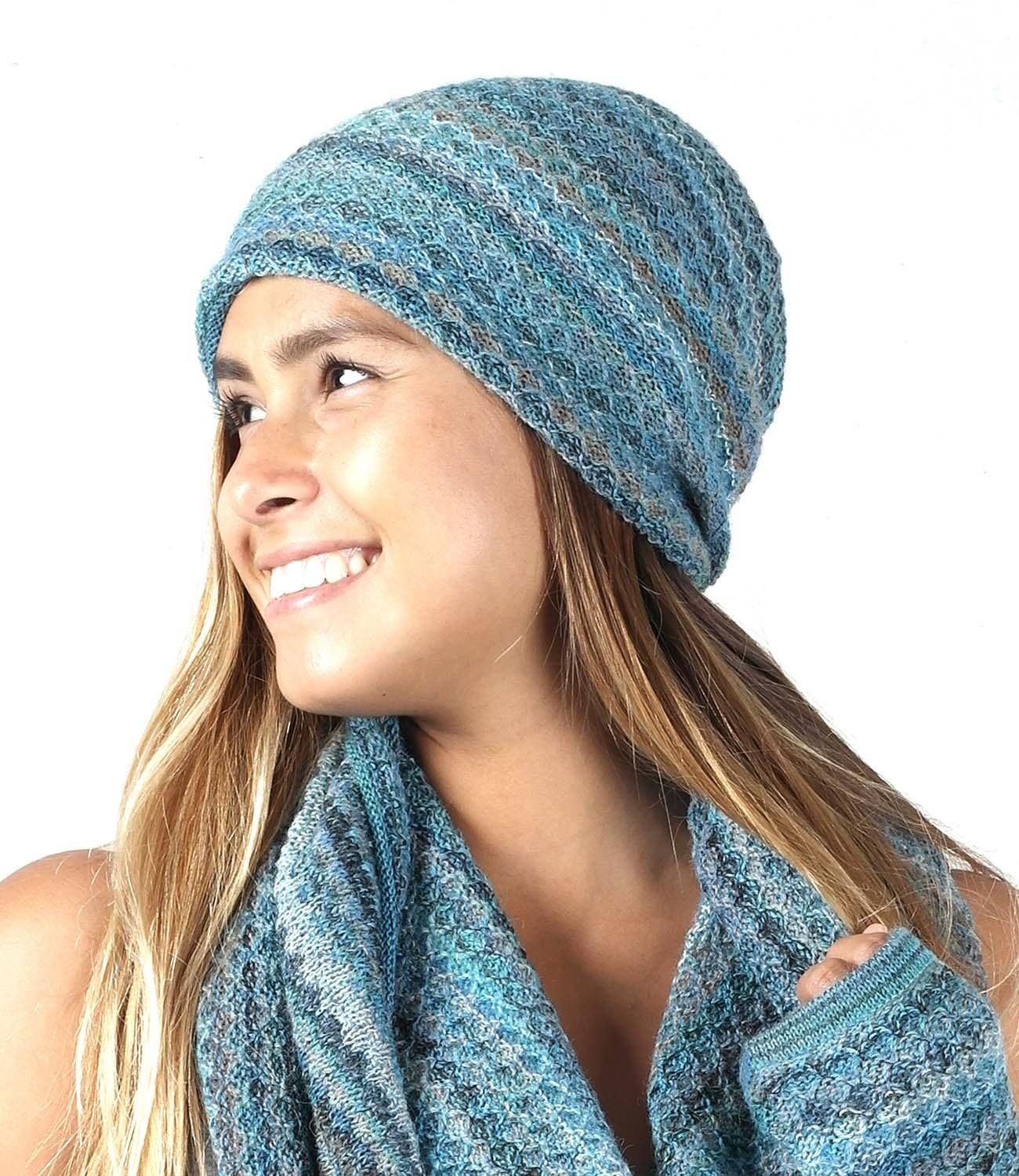 Alpaca Beanie - Printed - Azul