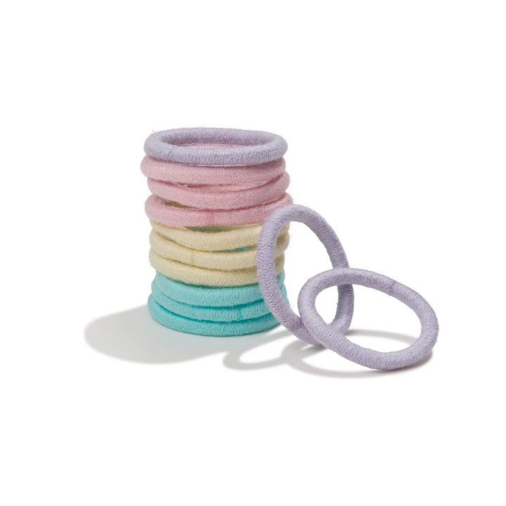 Plastic-free Round Hair Ties - Mini 12-pack - Pastel Blooms