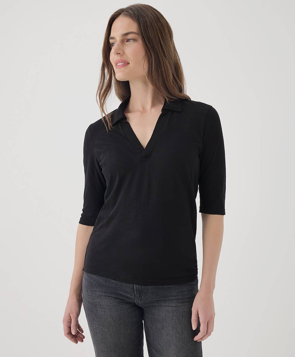 Women's Featherweight Slub Polo